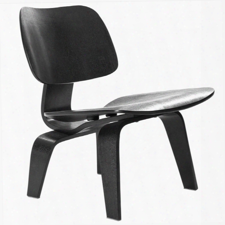 Fathom Wood Lounge Chair In Black
