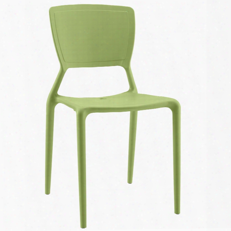 Fine Dining Side Chair In Green