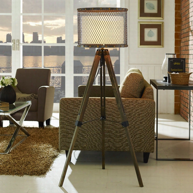 Fortune Floor Lamp In Antique Silver