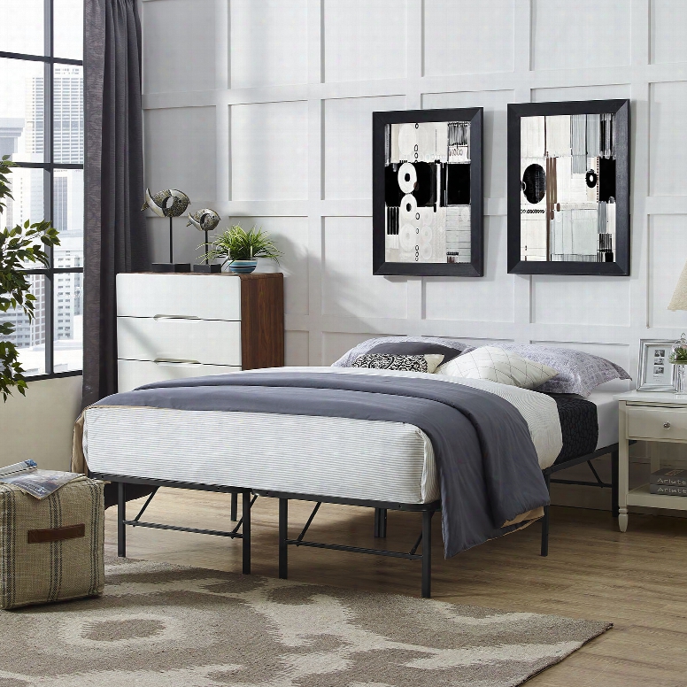 Horizon Full Stainless Steel Bed Frame In Brown
