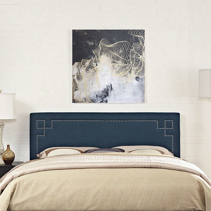 Josie Full Fabric Headboard In Azure