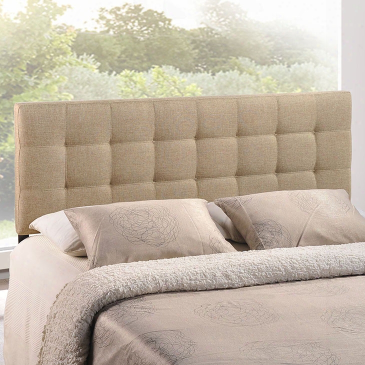 Lily Full Fabric Headboard In Beige