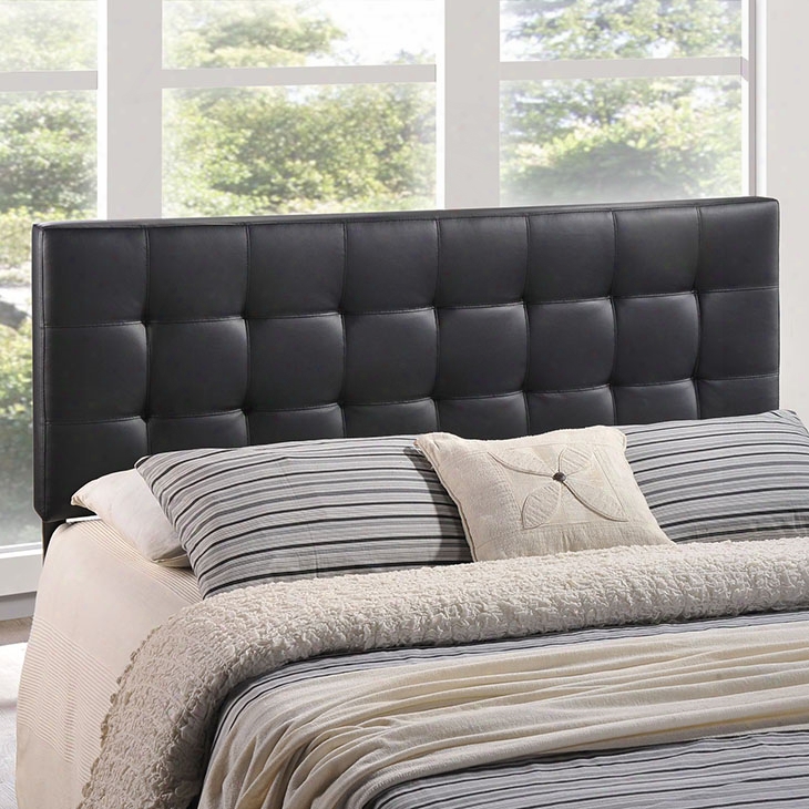 Lily Full Vinyl Headboard In Black