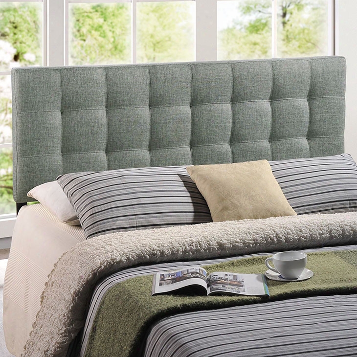 Lily King Fabric Headboard In Gray