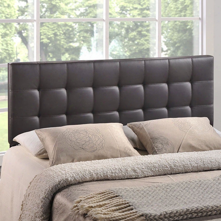 Lily King Vinyl Headboard In Brown