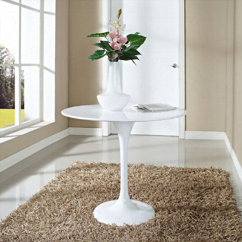 Lippa 36" Fiberglass Dining Table In White