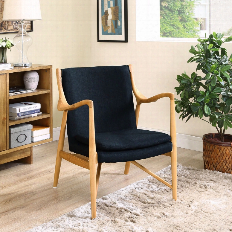 Makeshift Upholstered Lounge Chair In Birch Black