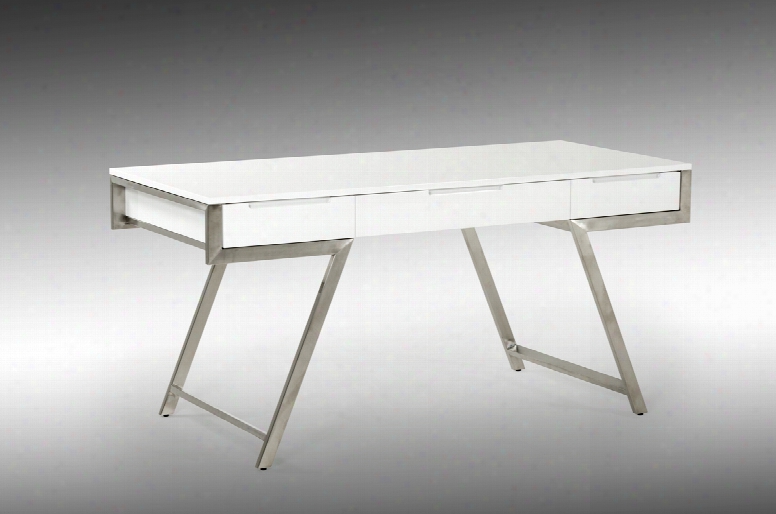 Modrest Dessart Modern White Gloss Desk