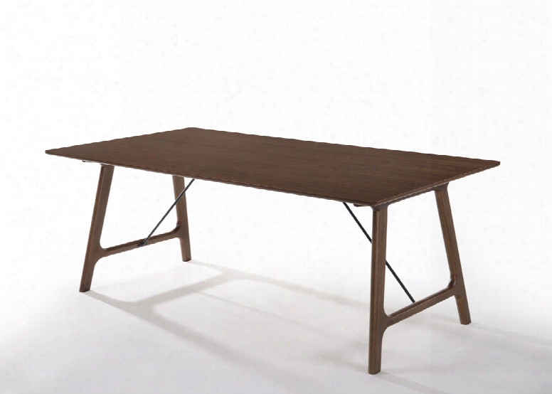 Modrest Oritz Mid-century Modern Walnut Dining Table