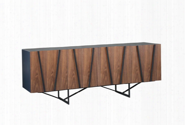 Modrest Strand Modern Walnut & Grey Buffet