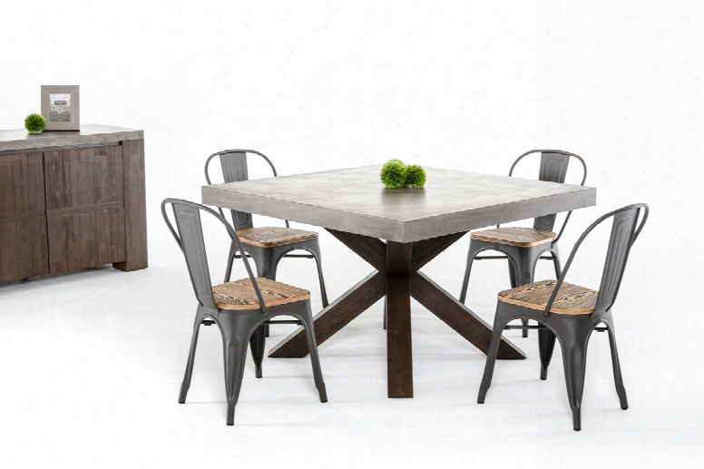 Modrest Urban Concrete Square Dining Table