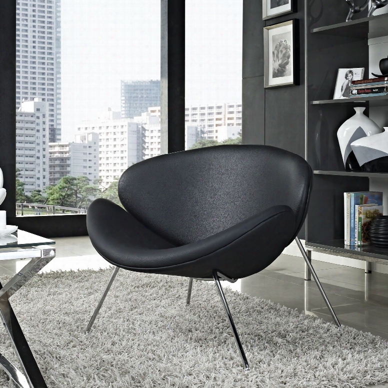 Nutshell Lounge Chair In Black