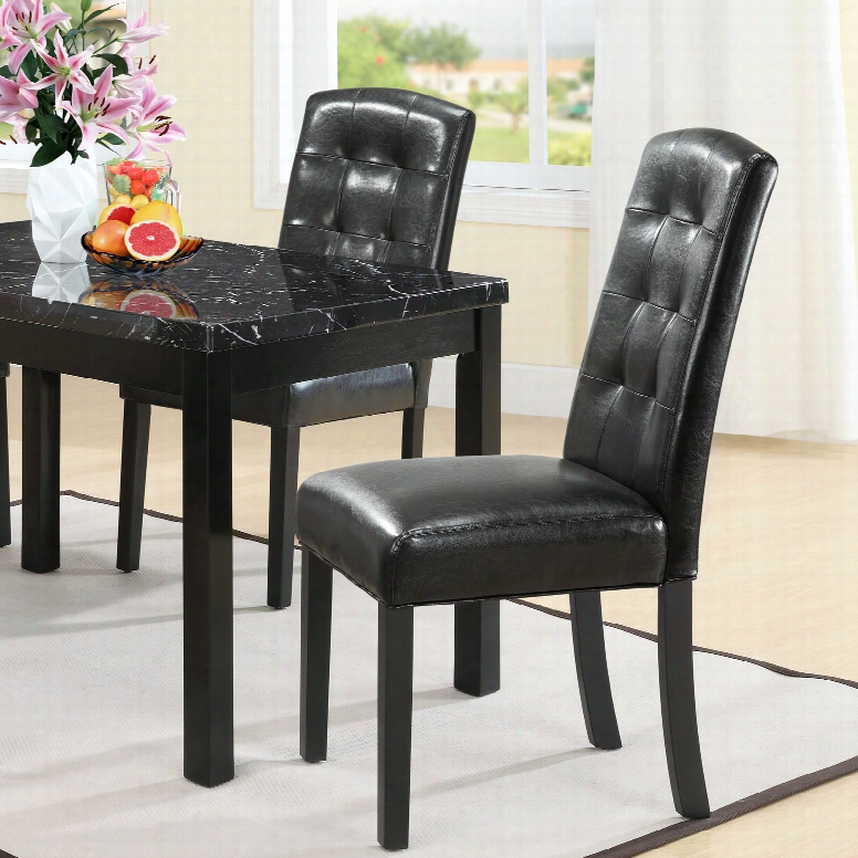 Perdure Dining Side Chair In Black