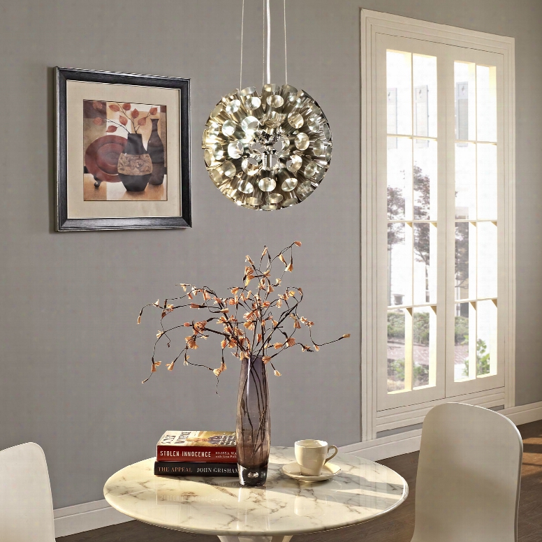 Pierce Aluminum Chandelier In Silver