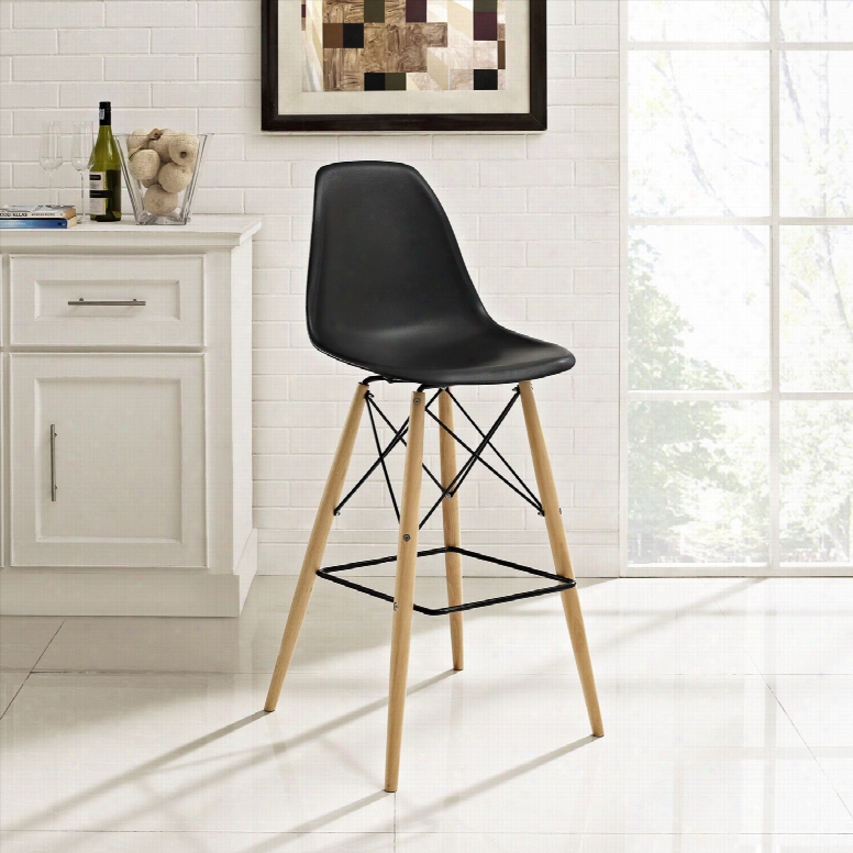 Pyramid Bar Stool In Black