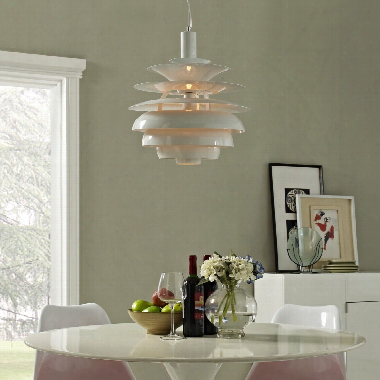 Rebound 17" Stainless Steel Chandelier In  Whie