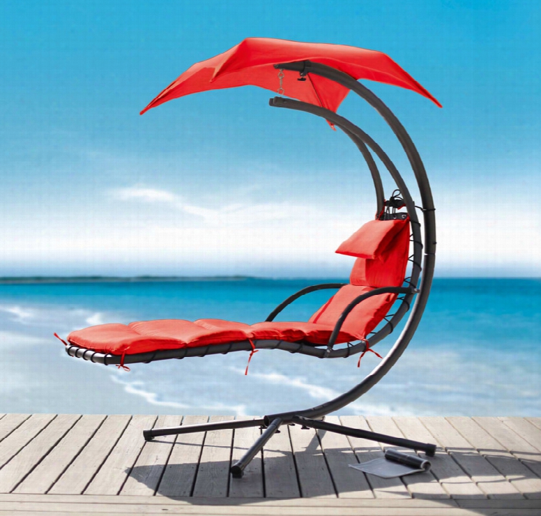 Renava Bahama Outdoor Red Hanging Lounge Chair
