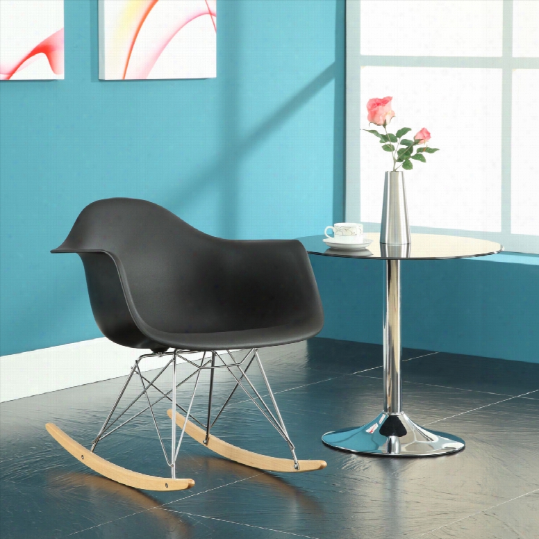 Rocker Lounge Chair In Black