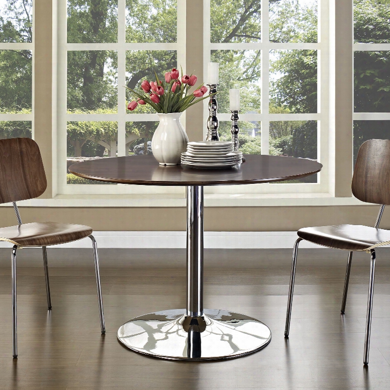 Rostrum Wood Top Dining Table In Walnut