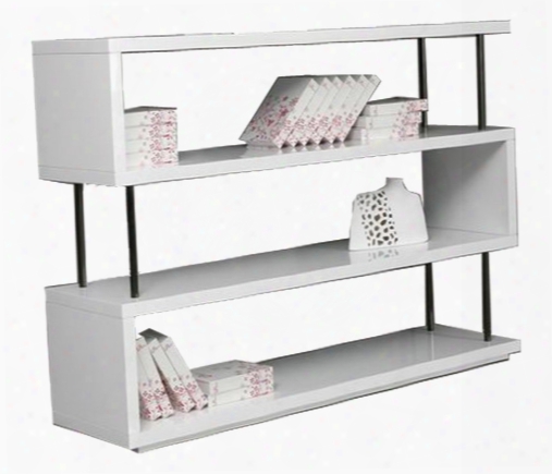 Stage 3 Modern White Lacq Uer Shelving Wall Unit