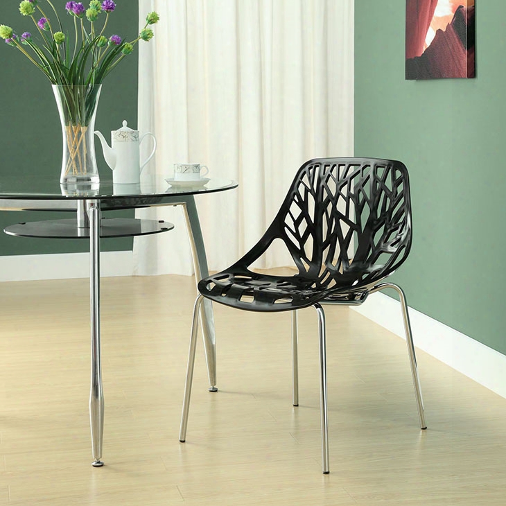 Stencil Dining Side Chair In Black