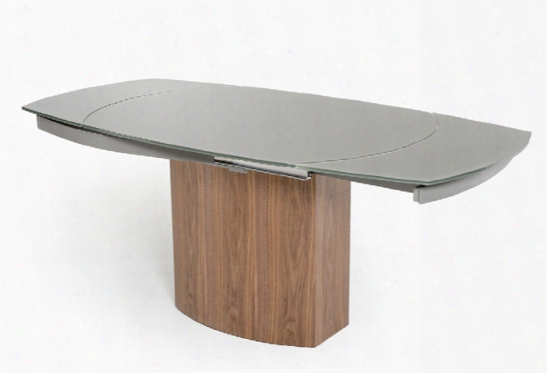 Swing Modern Round Extend-able Walnut Dining Table