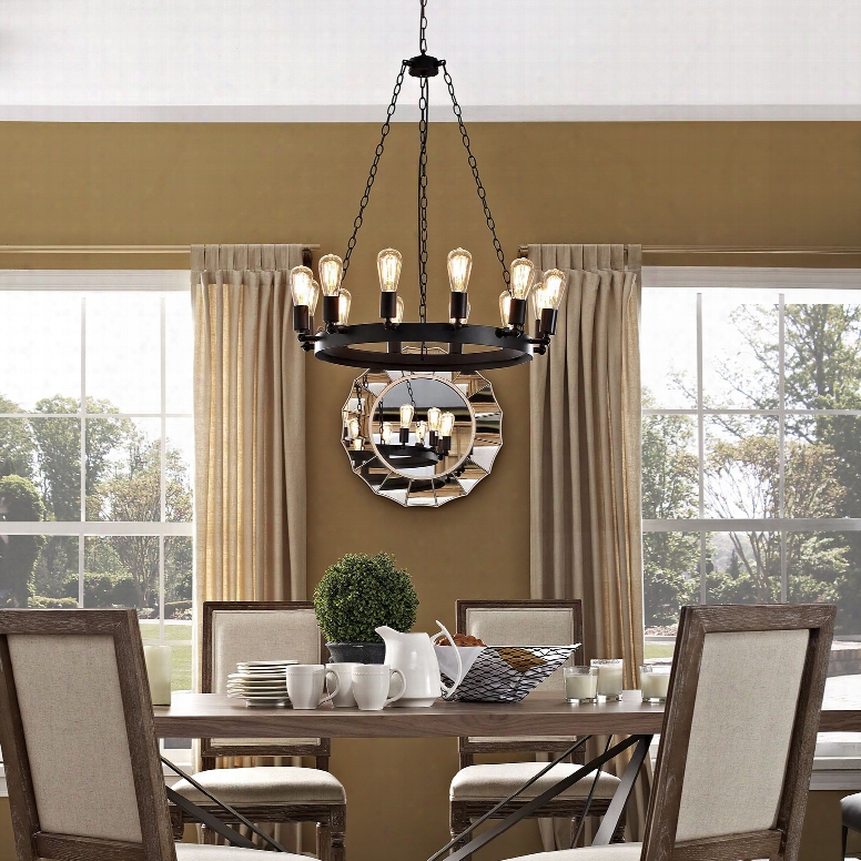 Teleport 29" Chandelier In Brown