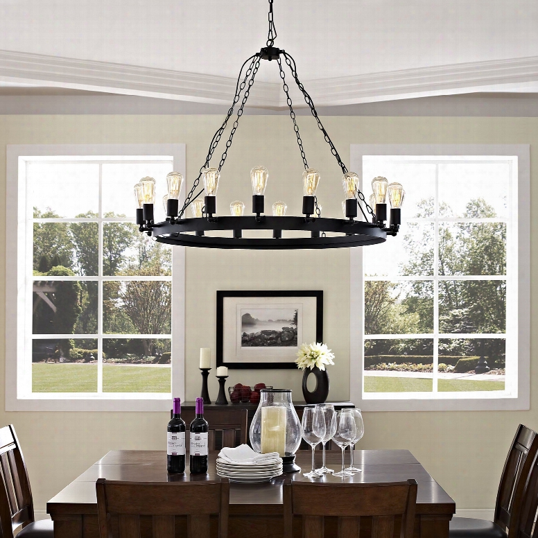 Teleport 43" Chandelier In Brown