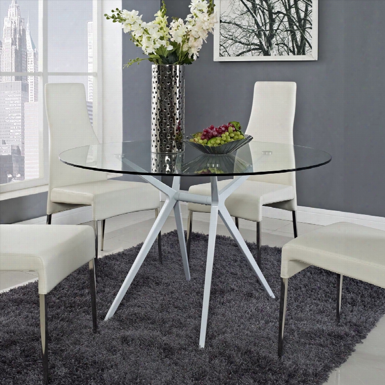 Tilt Dining Table In White