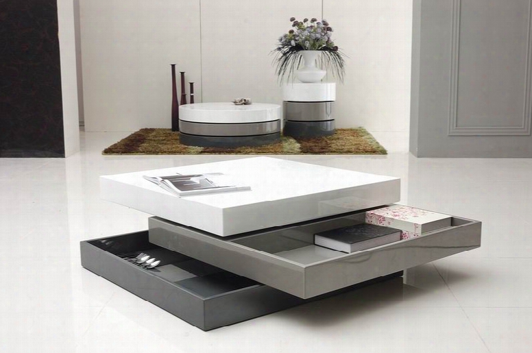 Trio 2 Modern 3-tone Square Coffee Table