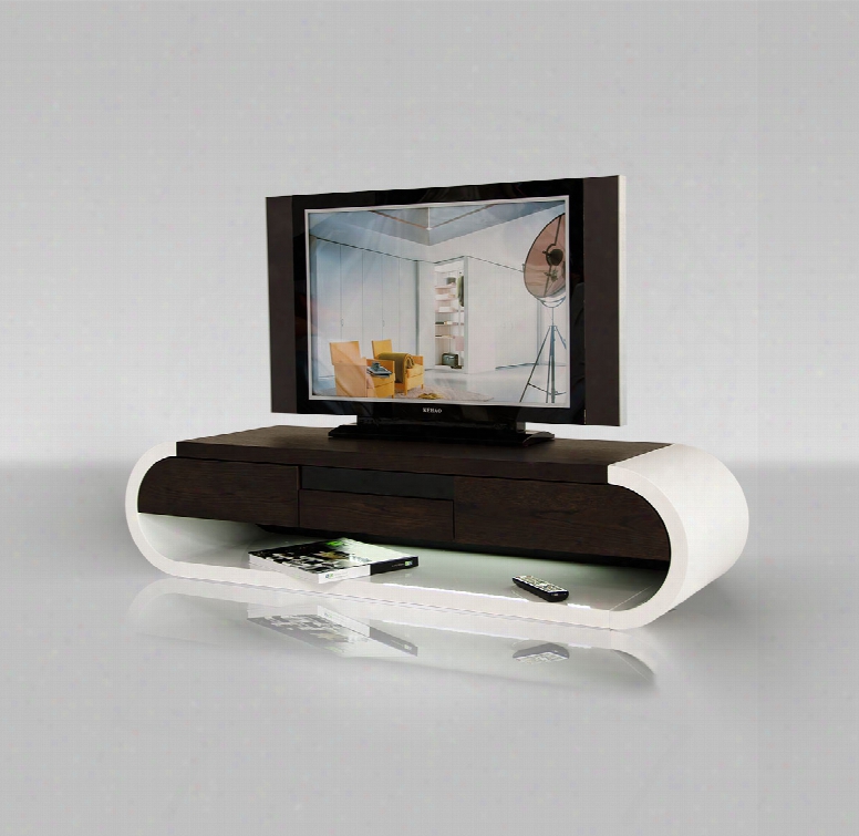 Tv091 Modern Two-tone Tv Entertainment Unit W/ Light