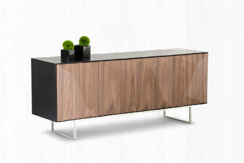 Vanguard Modern Wenge Buffet W/ Walnut Doors