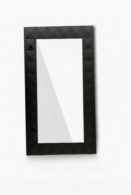 Versus  Eva Modern Black Gloss Floor Mirror