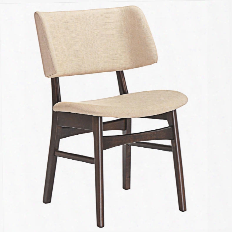 Vestige Dining Side Chair In Walnut Beige