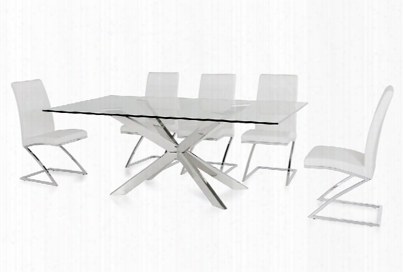 Xavier Modern Clear Glass Dining Table