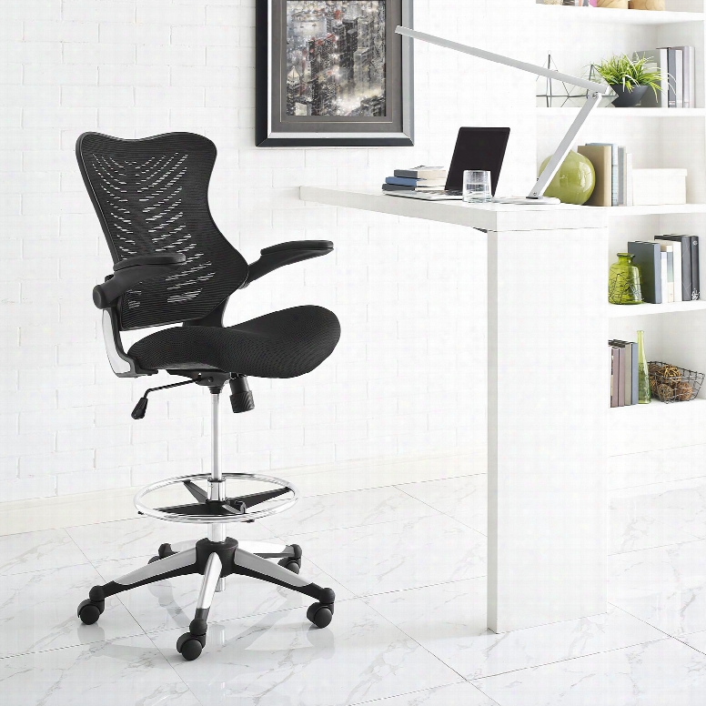 Charge Drafting Stool In Black