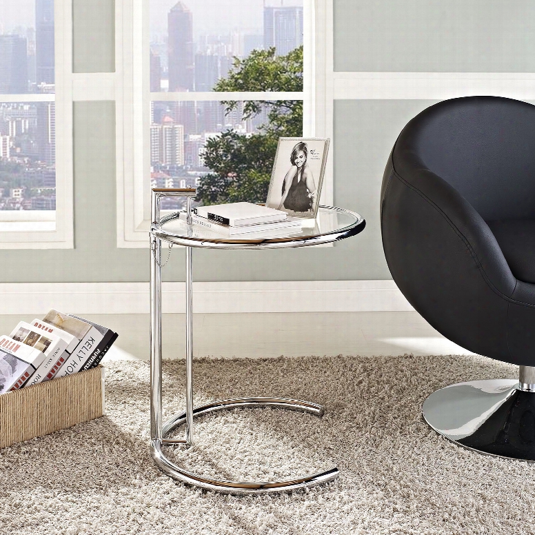 Eileen Gray Side Table In Silver