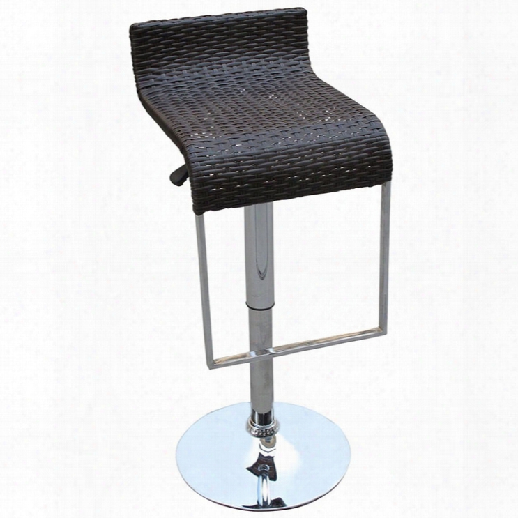 Lem Wicker Bar Stool In Espresso