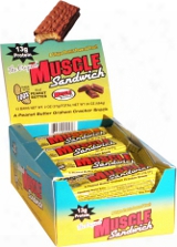 Muscle Foods Muscle Sandwich - Box Of 1 2 Peanut Butter Graham Cracker