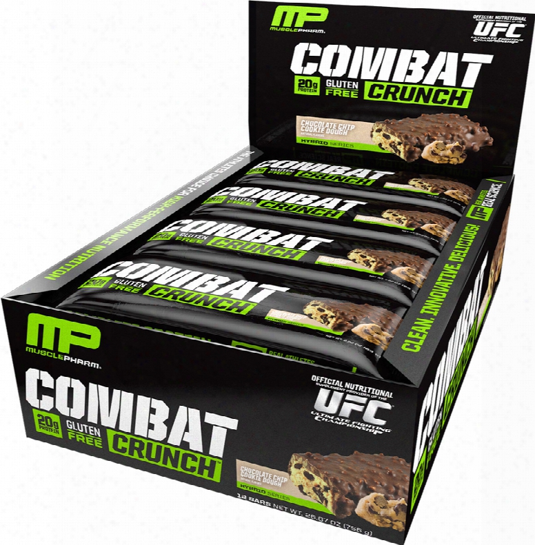 Musclepharm Combat Crunch Bars - Box Of 12 Chocolate Chip Cookie Dough