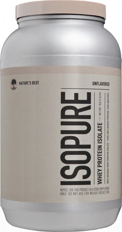 Nature's Best Isopure Whey Protein Isolate - 3lbs Unflavored