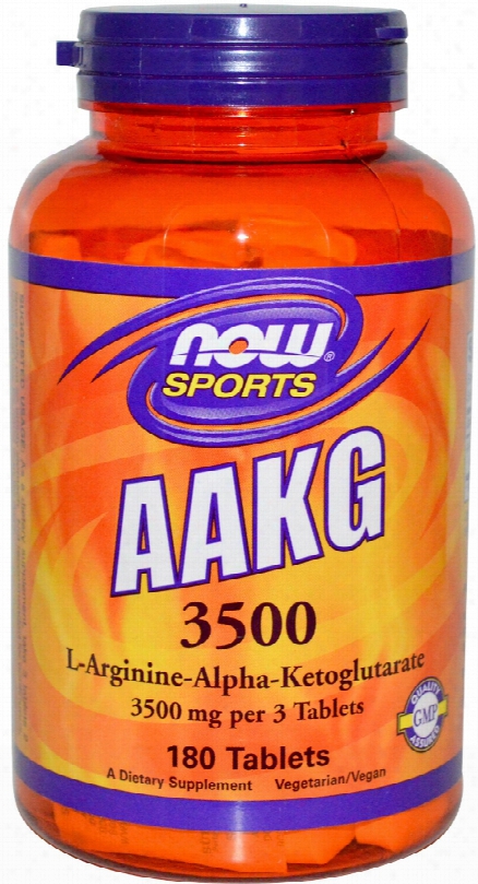 Now Foods Aakg 35500 - 180 Tablets