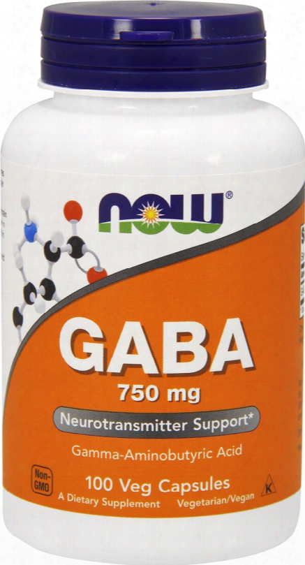 Now Foods Gaba 750 - 100 Capsules