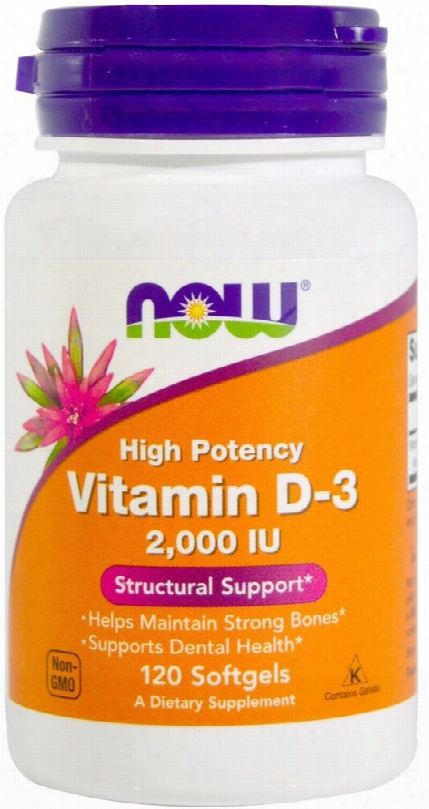 Now Foods Vitamin D-3 - 2,000iu 120 Sofgtels