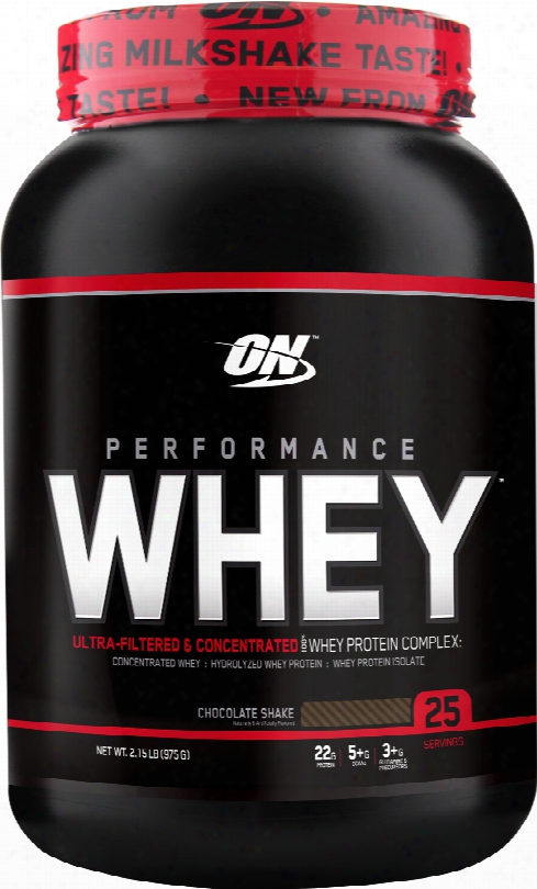 Optimum Nutrition Performance Whey - 25 Servings Chocolate Shake