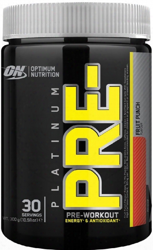 Optimum Nutrition Platinum Pre- - 30 Servings Fruit Punch