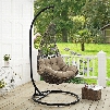 Abate Outdoor Patio Swing Chair in Black Mocha