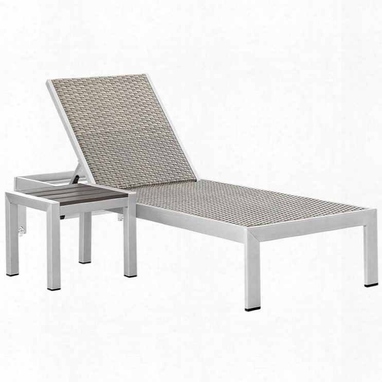 Shore 2 Piece Outdoor Patio Set Outdoor Patio In Silver Gray