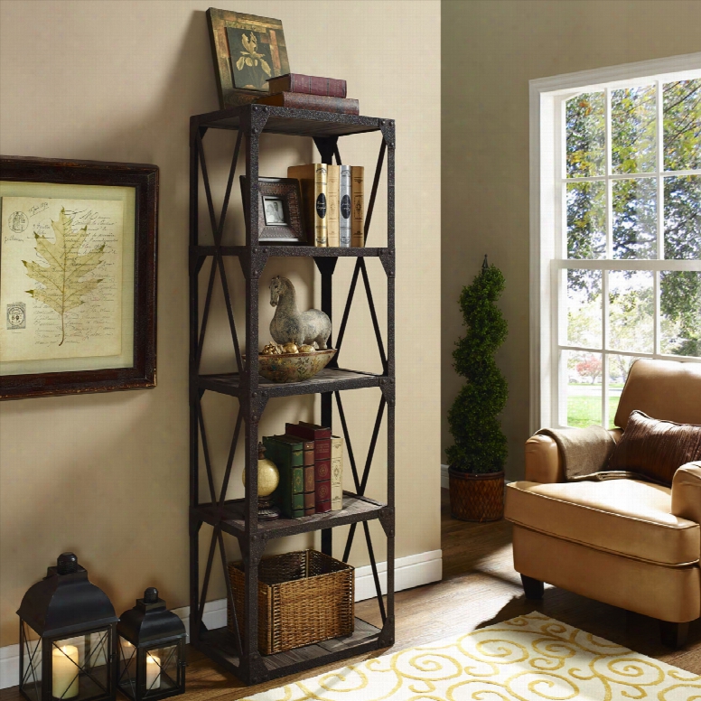 Stave Bookshelf In Brown