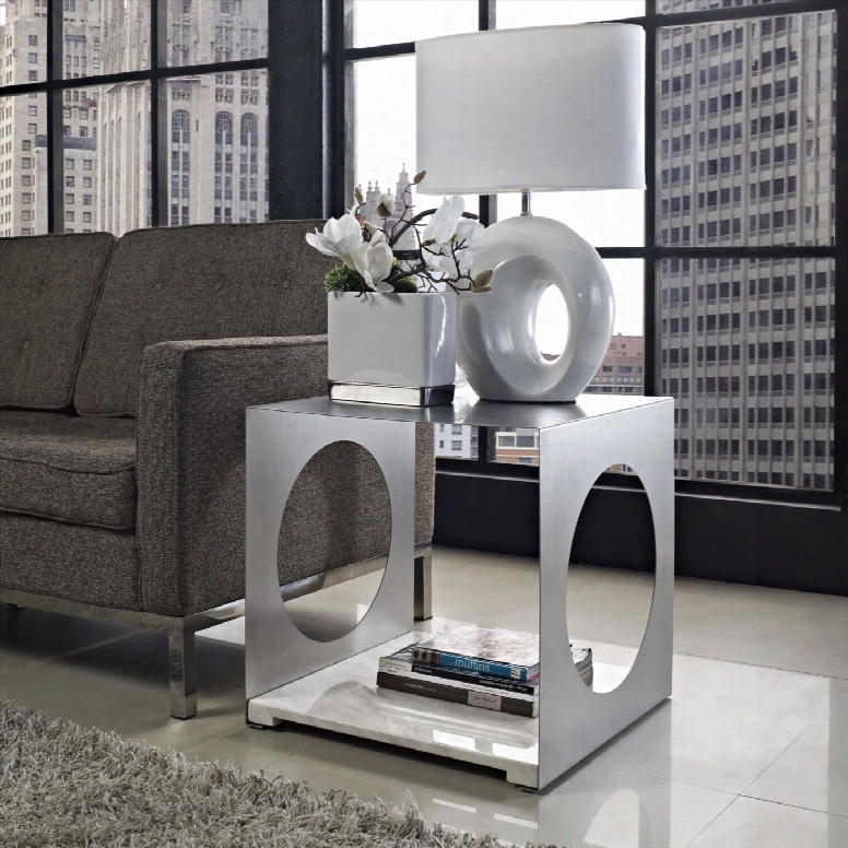 Surpass Side Table In White